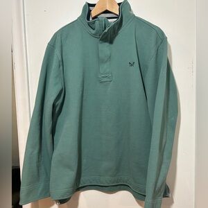 3/4 zip Crew Clothing Company green  Pullover Sweatshirt Size XXL